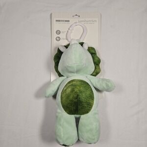 Jamberries My First Rattle Toy 10 Inch Plush Triceratops Dinosaur Green 0-6M NWT